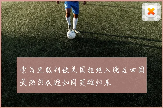 索马里裁判被美国拒绝入境后回国受热烈欢迎如同英雄归来